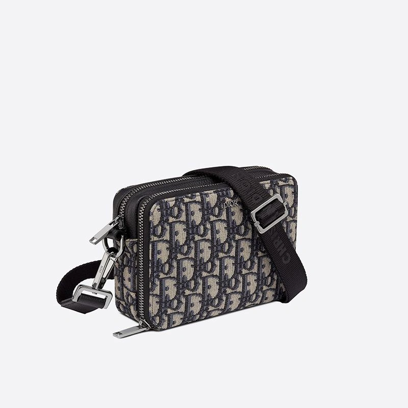 AllSeason 2767 Dior Messenger Pouch Oblique Motif Canvas Blue - Image 3