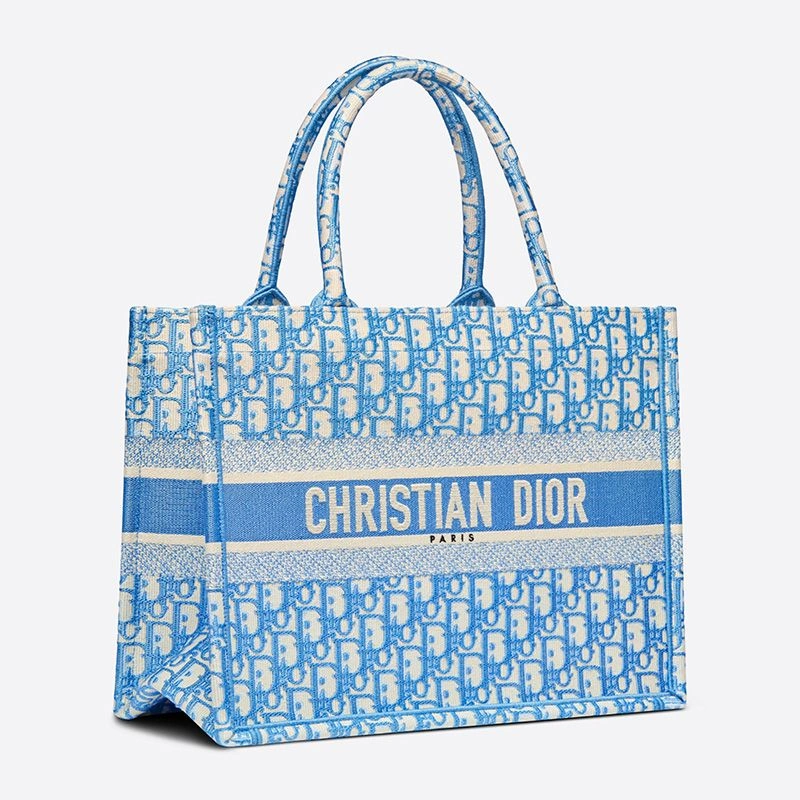 AllSeason 4986 Dior Book Tote In Oblique Motif Canvas Light Blue - Image 3