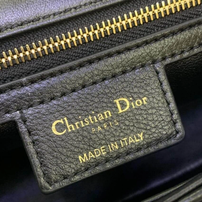 Two remov Christian Dior Medium Caro Bag Black Supple Cannage Calfskin - Image 12