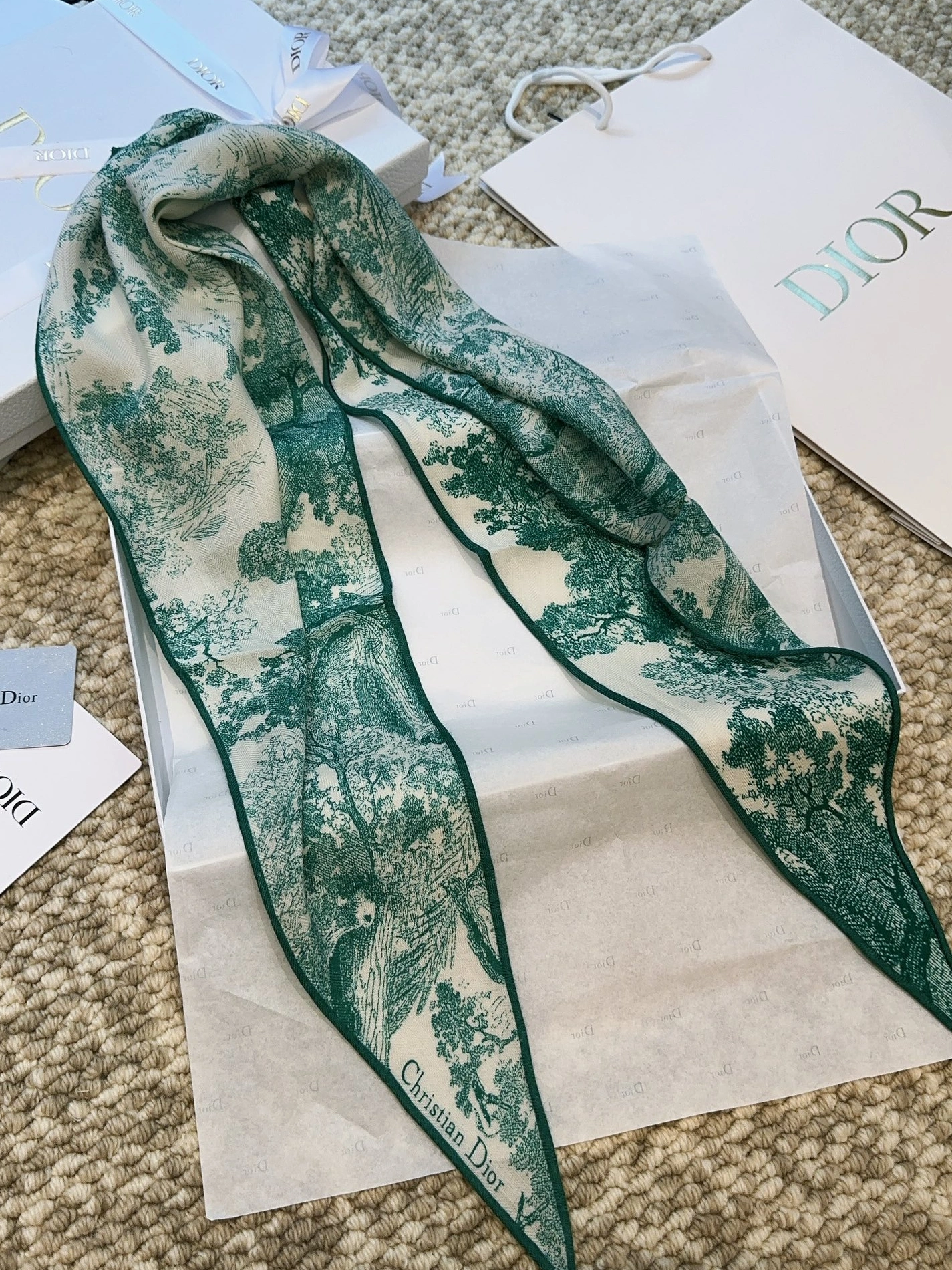 Classic 4390 Christian Dior Silk Scarf - Image 3