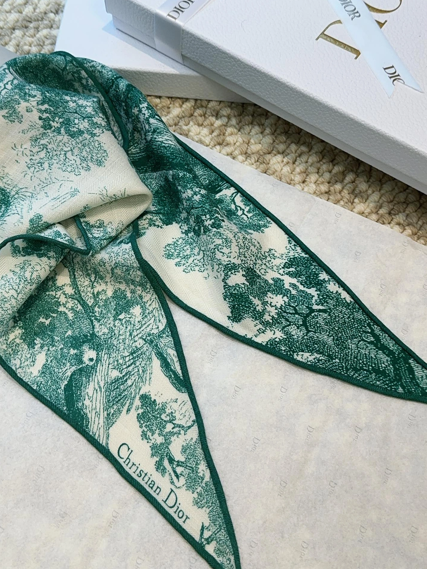 Classic 4390 Christian Dior Silk Scarf - Image 5