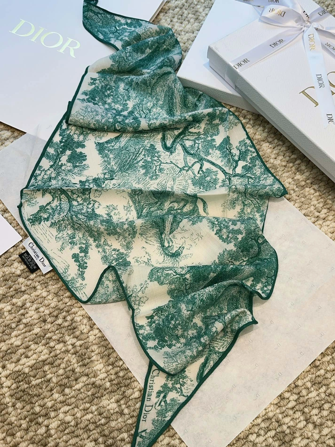 Classic 4390 Christian Dior Silk Scarf - Image 6