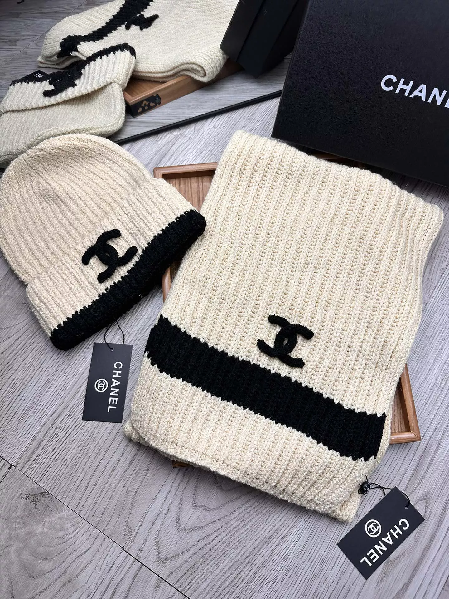 Classic 9795 Chanel Hat and Scarf Set