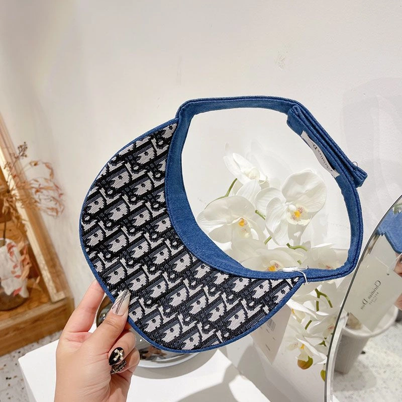 DailyWear 5862 Christian Dior Visor D-Oblique Motif Denim Blue - Image 3