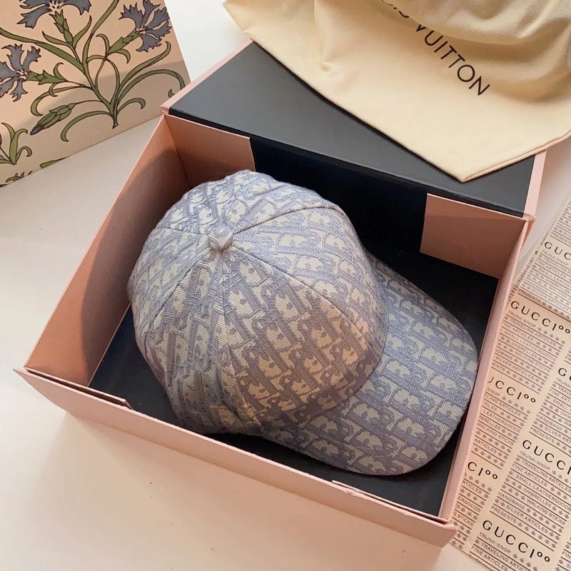 Dior Baseball Cap Oblique Motif Canvas Grey TopPick 8427 - Image 3