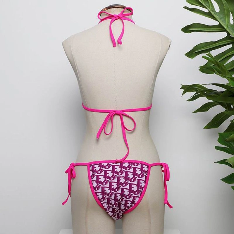Dior Bikini Women Oblique Motif Lycra Rose WellDesigned 1256 - Image 3