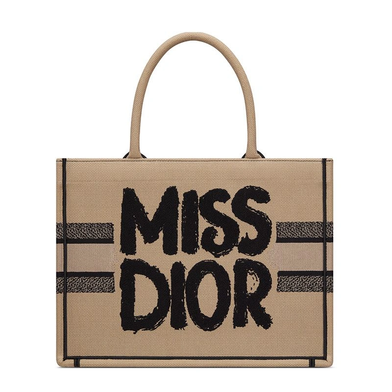 Dior Book Tote In Miss Dior Graffiti Motif Canvas Beige Comfortable 9493 - Image 3