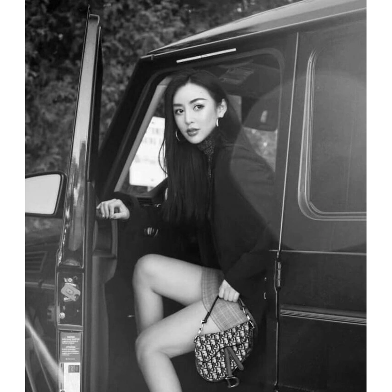 21 x 18 x Dior Mini Saddle Bag Blue Oblique Jacquard - Image 4