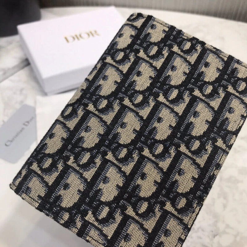 This styli Dior Oblique Passport Holder Blue - Image 5