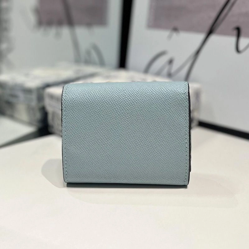 Dior Saddle Trifold Wallet In Grained Calfskin Blue Fashionable 1719 - Image 3