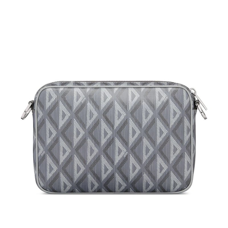Dior Saddle Triple Pouch In CD Diamond Motif Canvas Grey UrbanStyle 1406 - Image 3