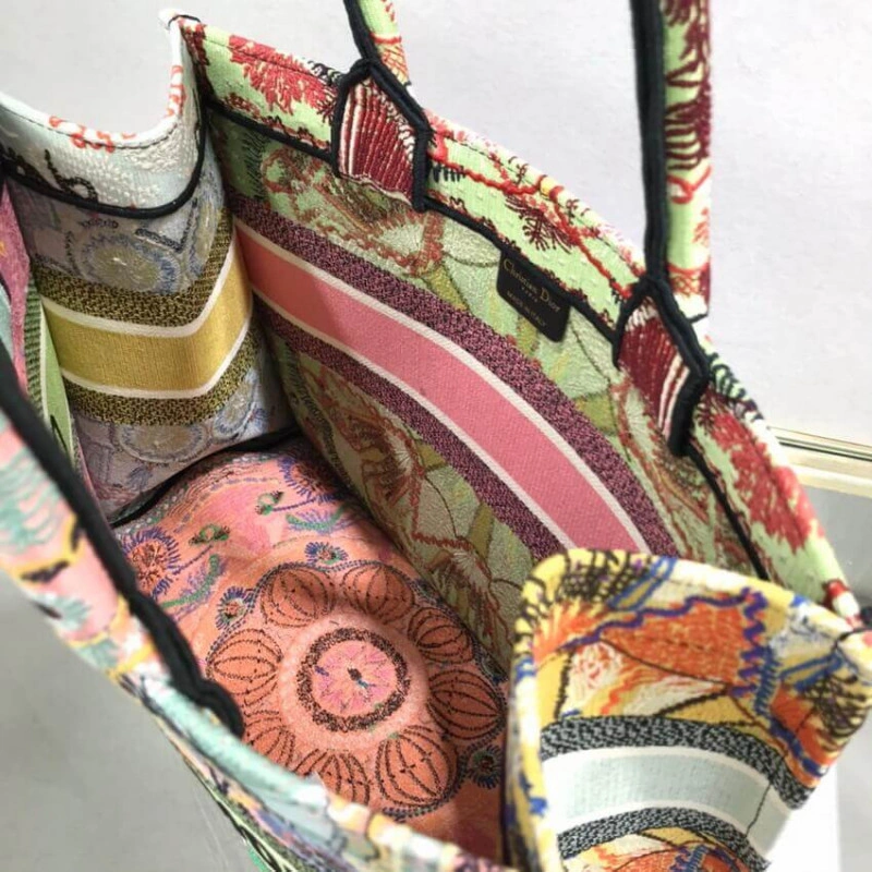 The Dior B Dior Small Book Tote Multicolor In Lights Embroidery - Image 9