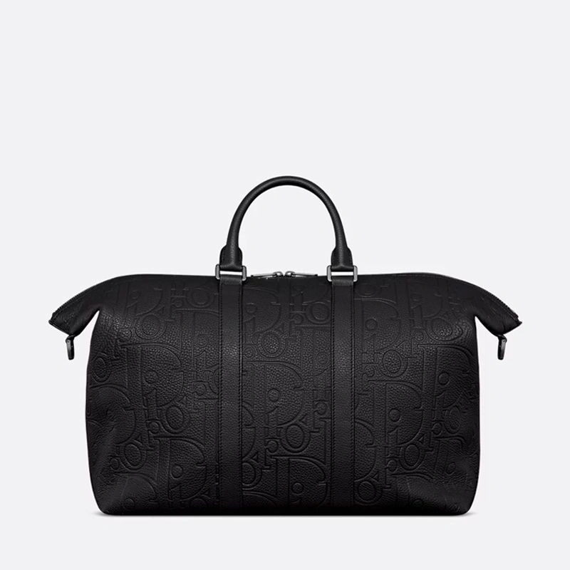 Dior Weekender 40 Bag In Dior Signature Grained Calfskin Black HighQuality 9371 - Image 3