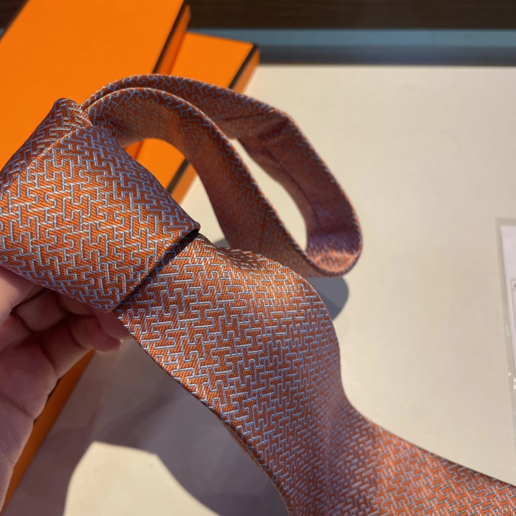 Hermes Necktie For Men Comfortable 7745 - Image 5