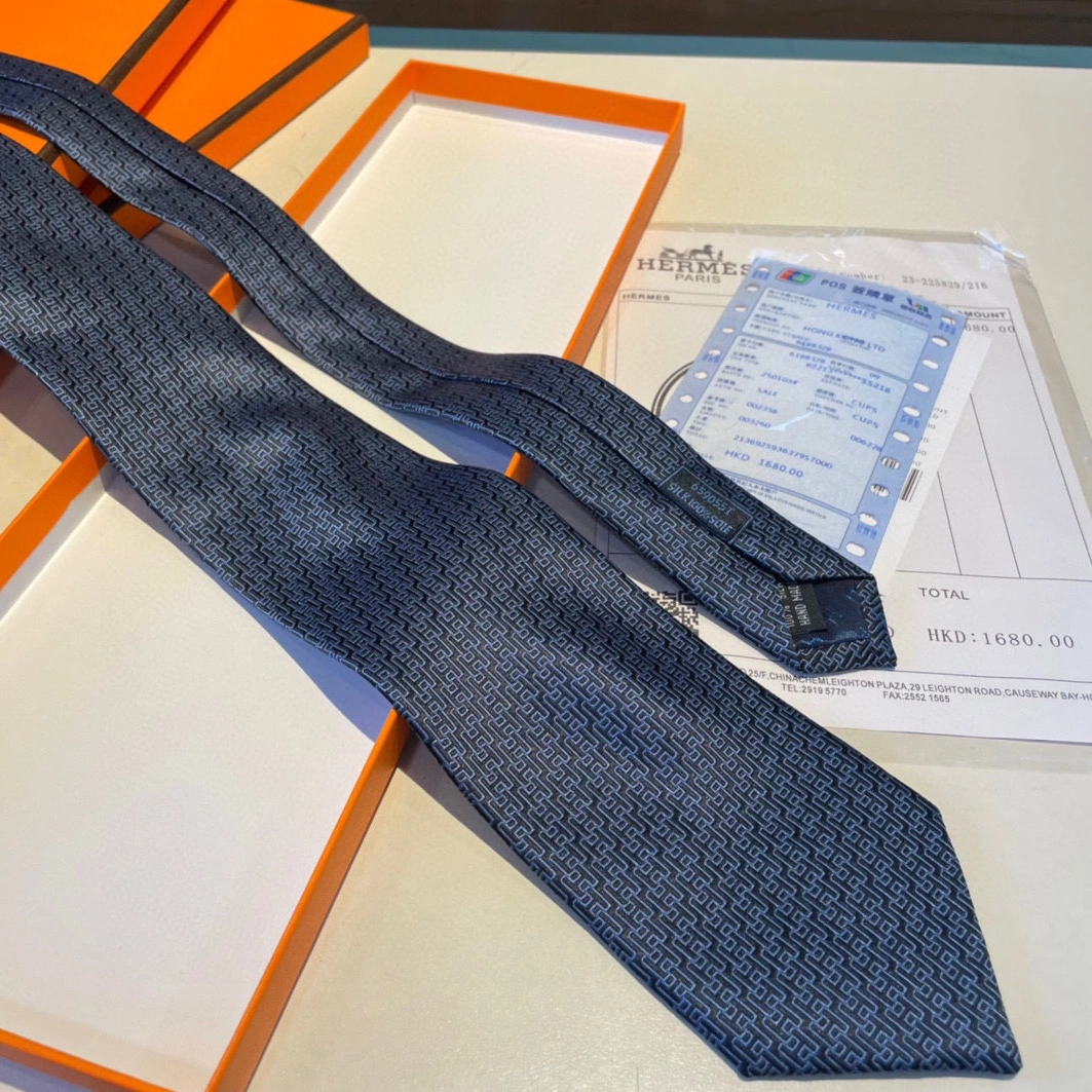 Hermes Necktie For Men Fashionable 8825 - Image 6