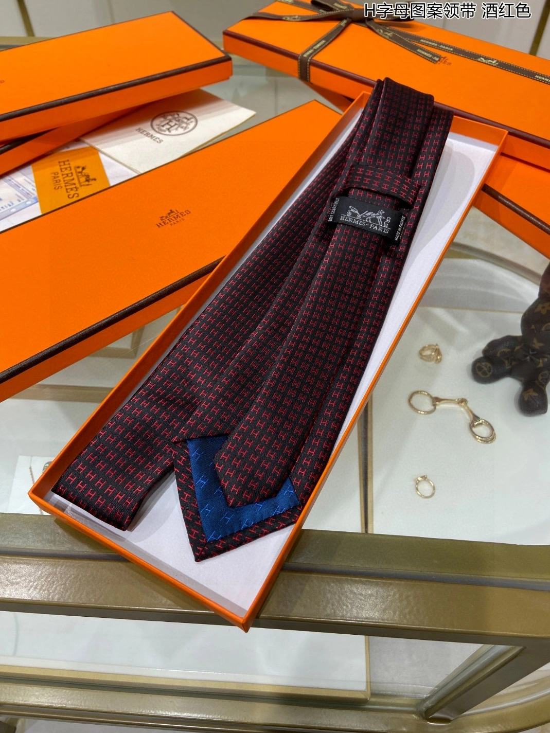 Hermes Necktie For Men Stylish 5764 - Image 3