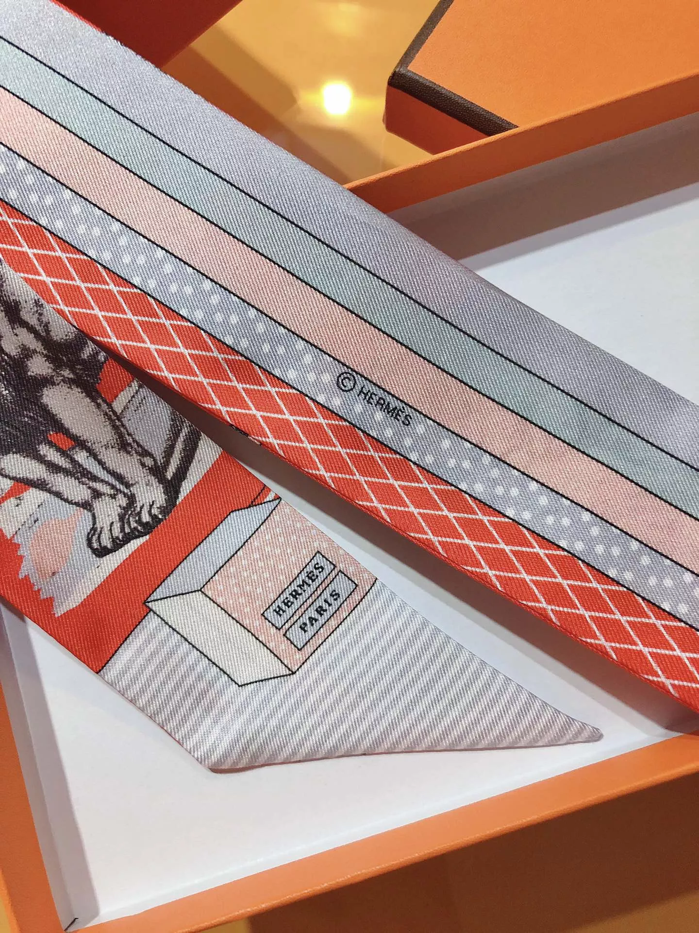 Hermes Silk Scarf Minimalist 3752 - Image 4