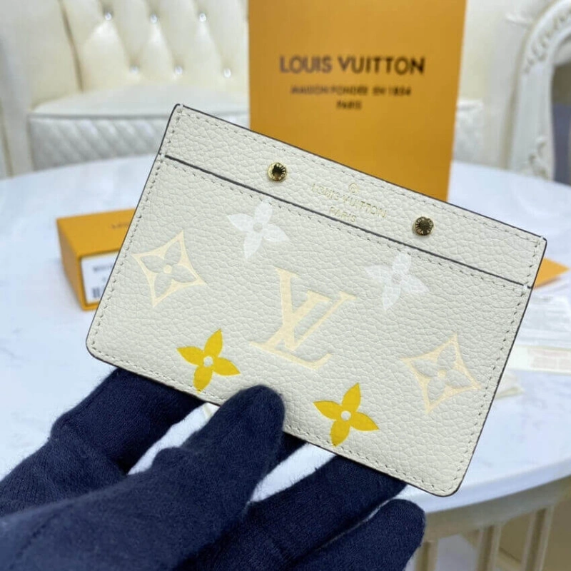 3 card sl Louis Vuitton Card Holder Beige - Image 3