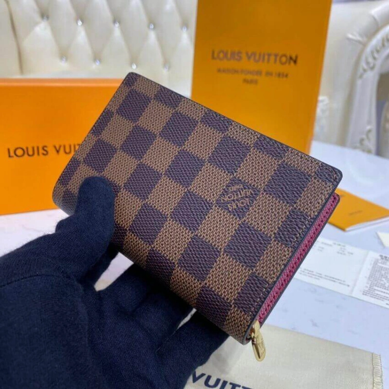 Cowhidele Louis Vuitton Damier Ebene Juliette Wallet Bordeaux - Image 3