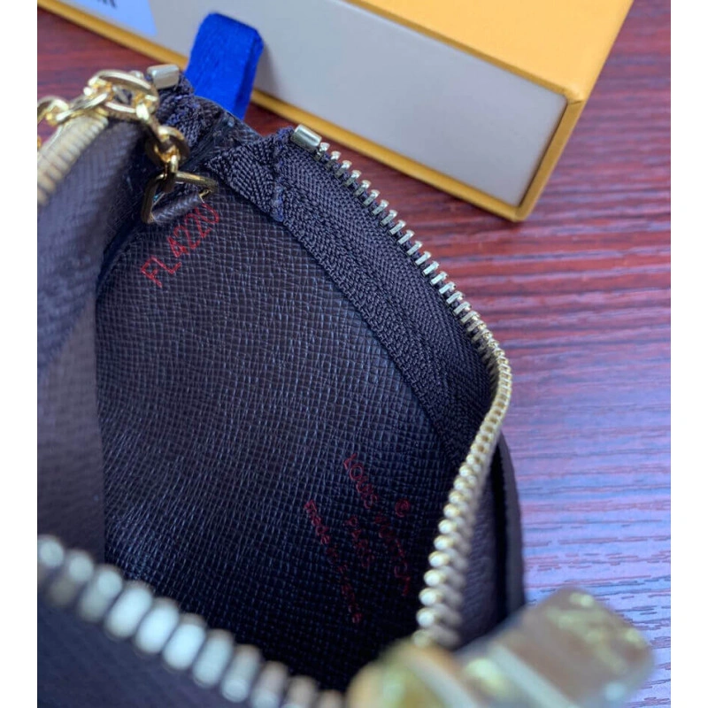 Grained c Louis Vuitton Damier Ebene Key Pouch - Image 8