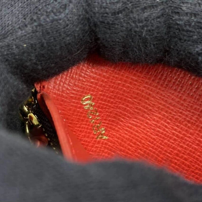 2 flat po Louis Vuitton Damier Ebene Victorine Wallet Red - Image 10