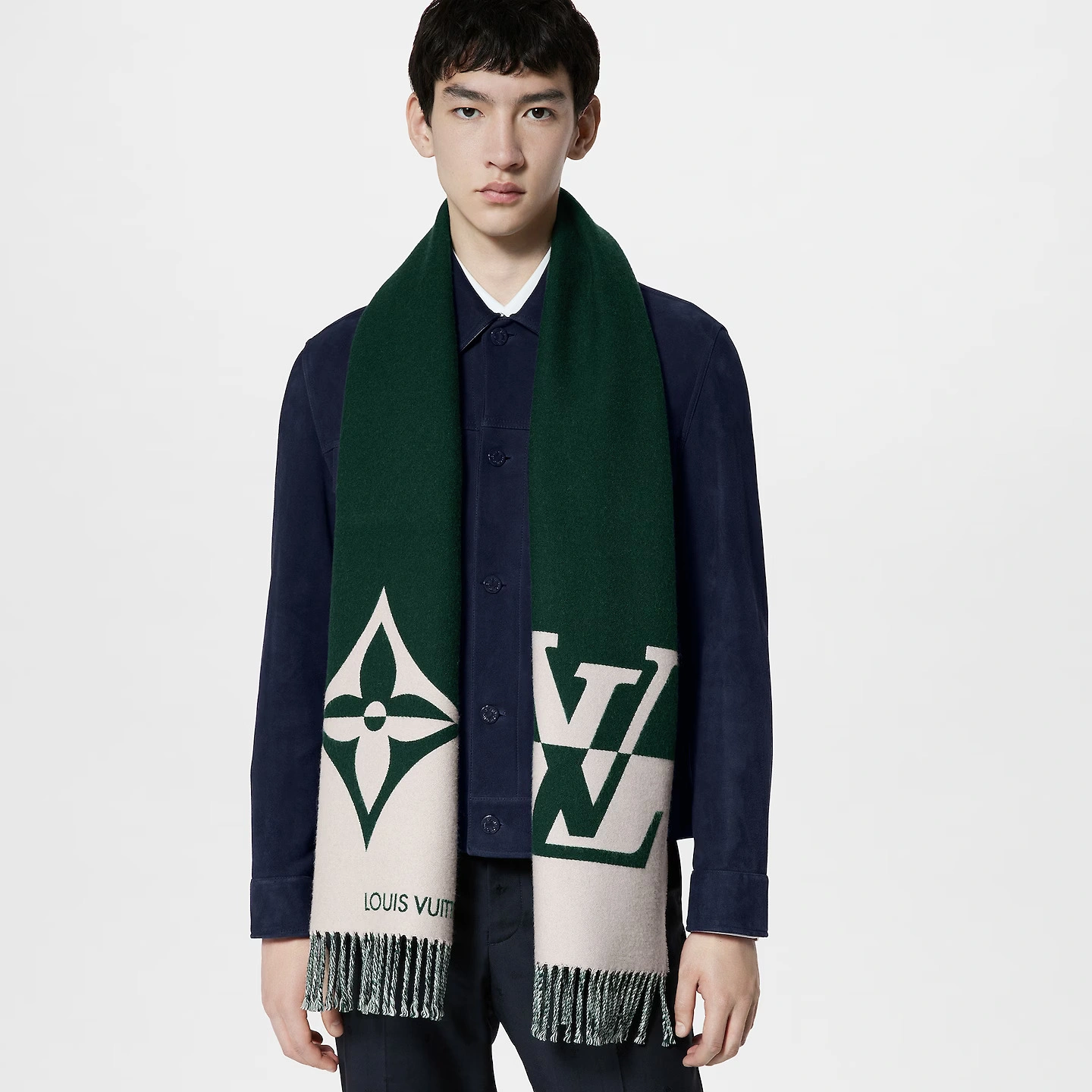 Louis Vuitton Dark Green M79139 Graphic Dual Scarf - Image 6