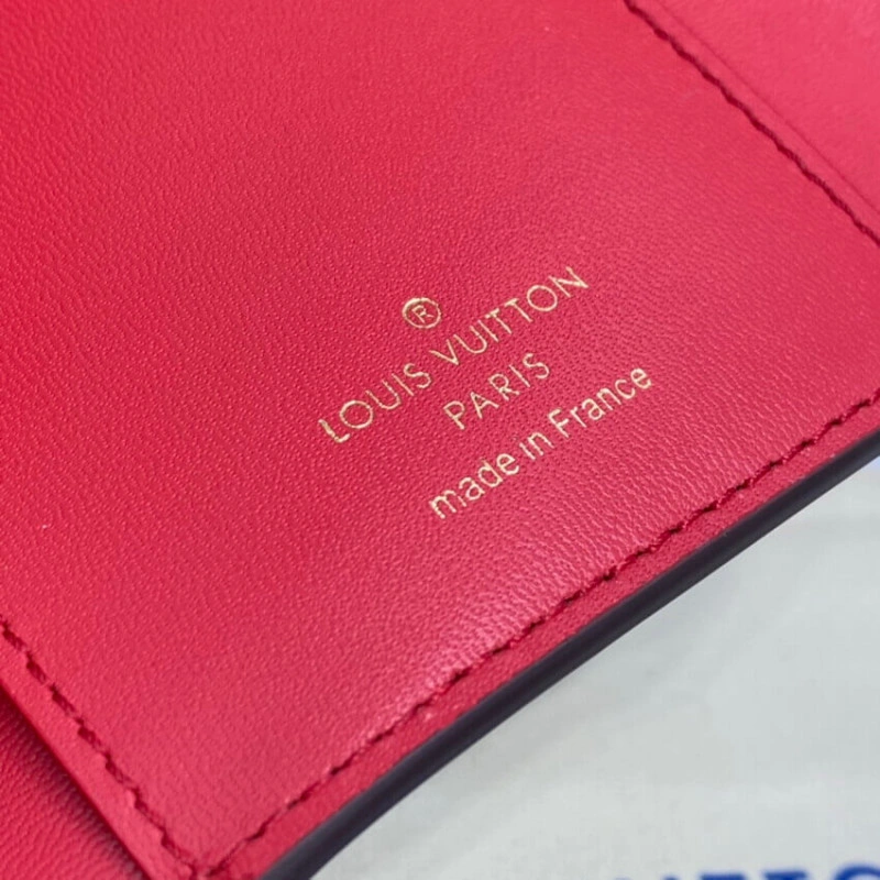 Monogram Louis Vuitton Flower Compact Wallet Red - Image 9