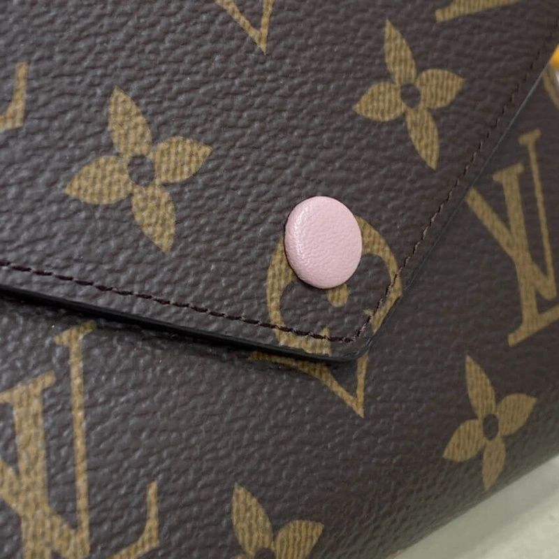 The compac Louis Vuitton Monogram Canvas Victorine Wallet Pink - Image 6