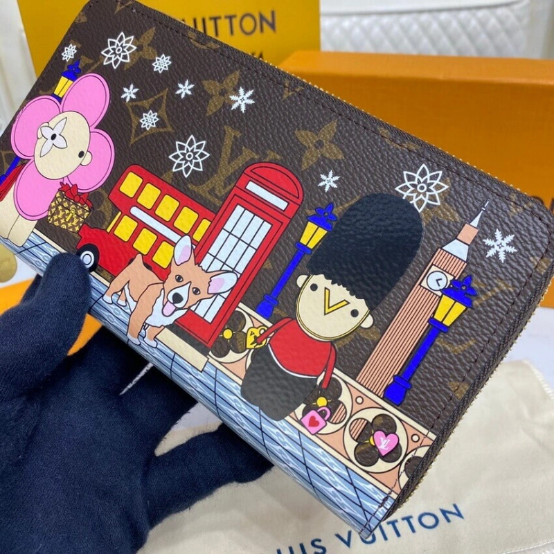 Zip closu Louis Vuitton Monogram Canvas Zippy Wallet - Image 5