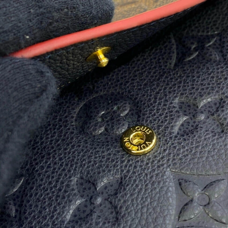 Marine Louis Vuitton Monogram Empreinte Emilie Wallet Marine Rouge - Image 8