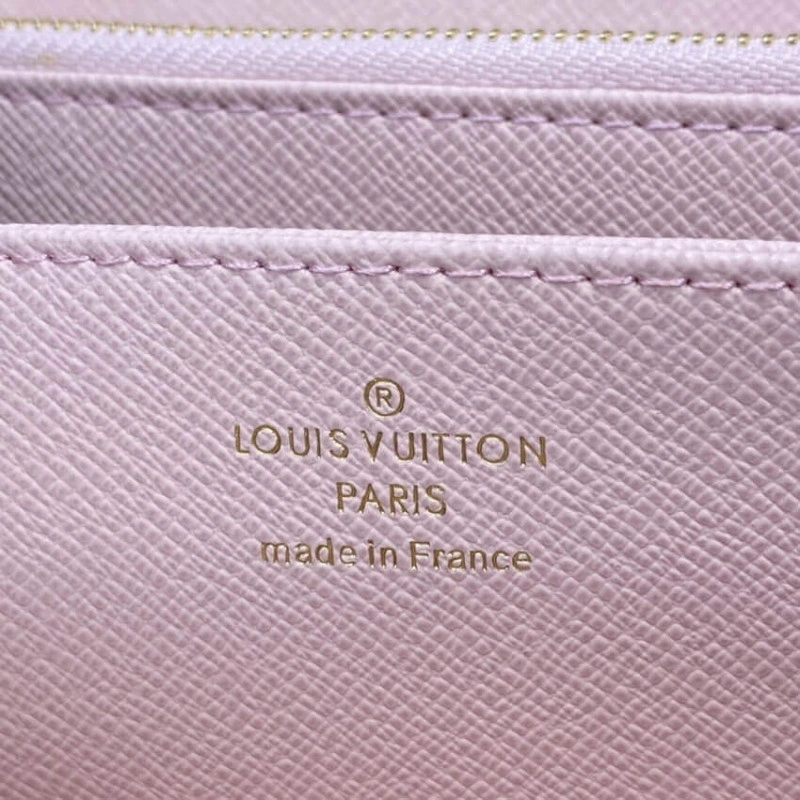 19.5 x 10 Louis Vuitton Monogram Zippy Wallet Pink - Image 9