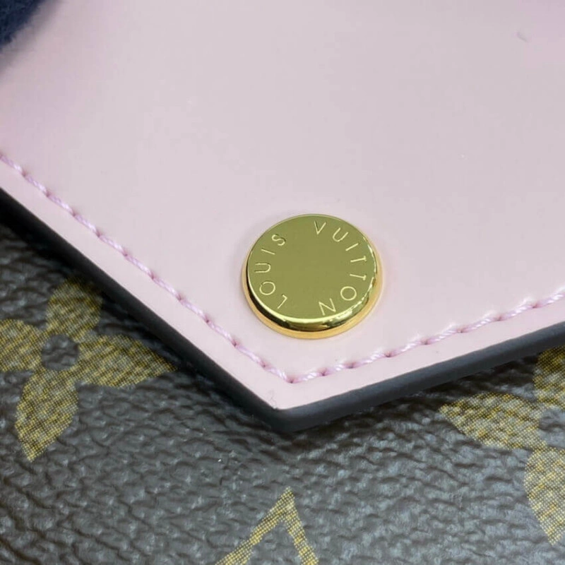 Pressstud Louis Vuitton Monogram Zoe Wallet Pink - Image 5