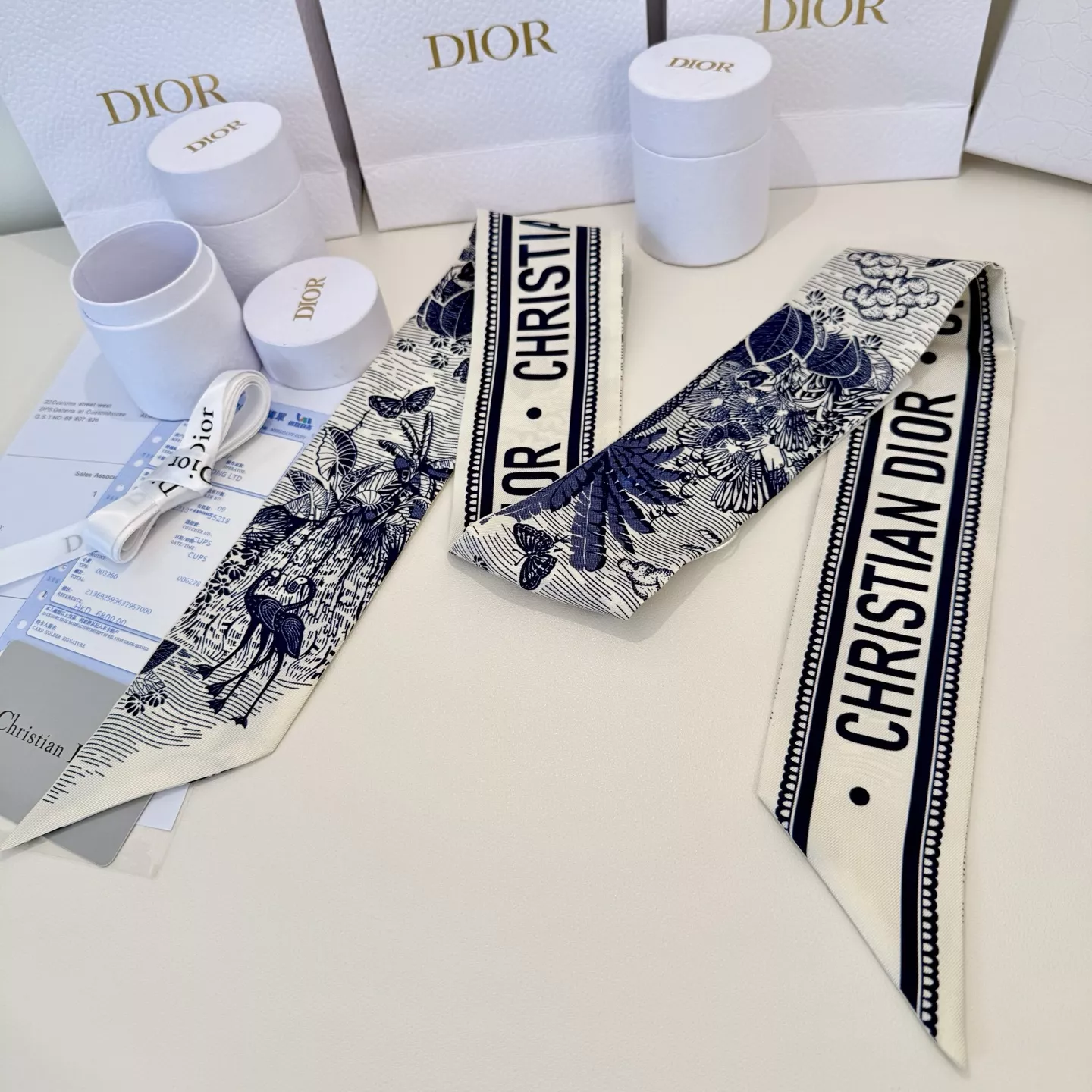 Modern 803 Christian Dior Silk Scarf