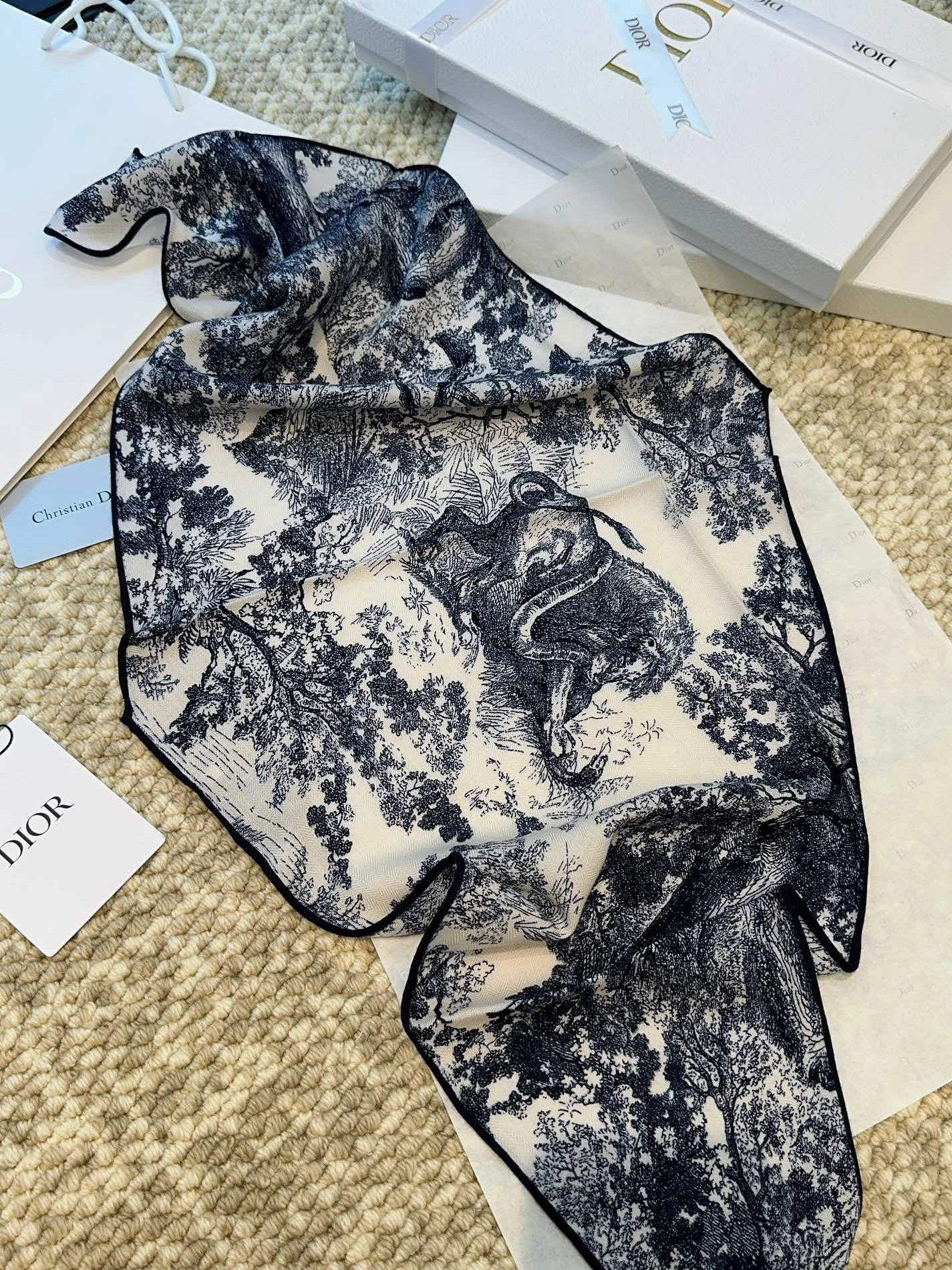 Reliable 9588 Christian Dior Silk Scarf - Image 7