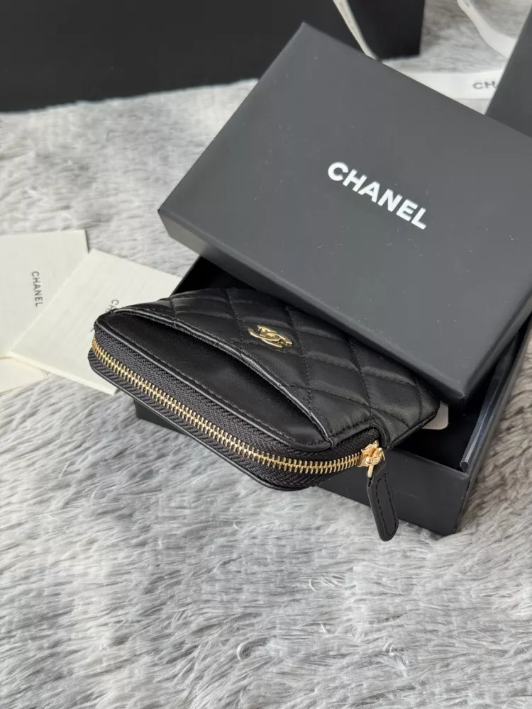 Unique 4881 Chanel AAA Quality Wallets In Gold For Women - Image 3