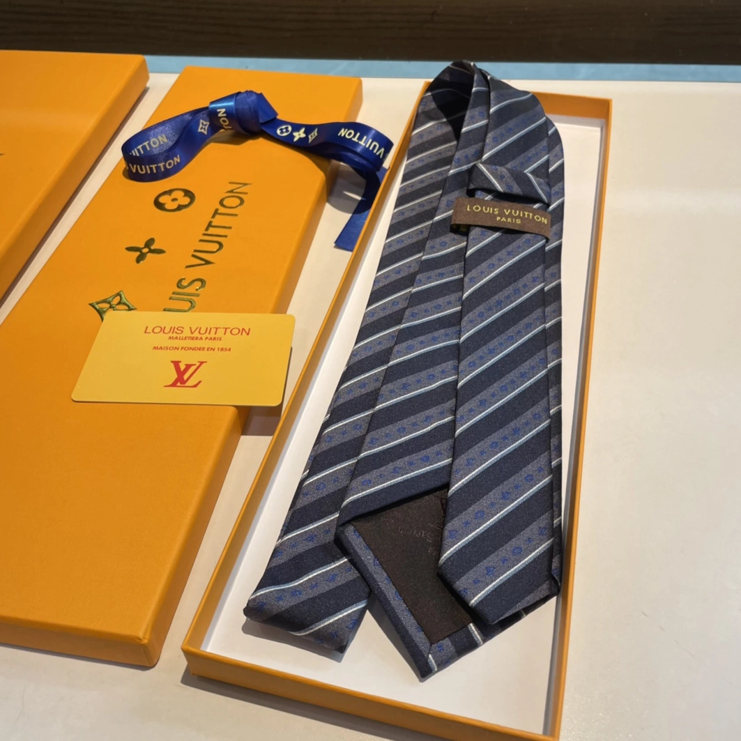 Vibrant 8505 Louis Vuitton LV Necktie For Men - Image 7
