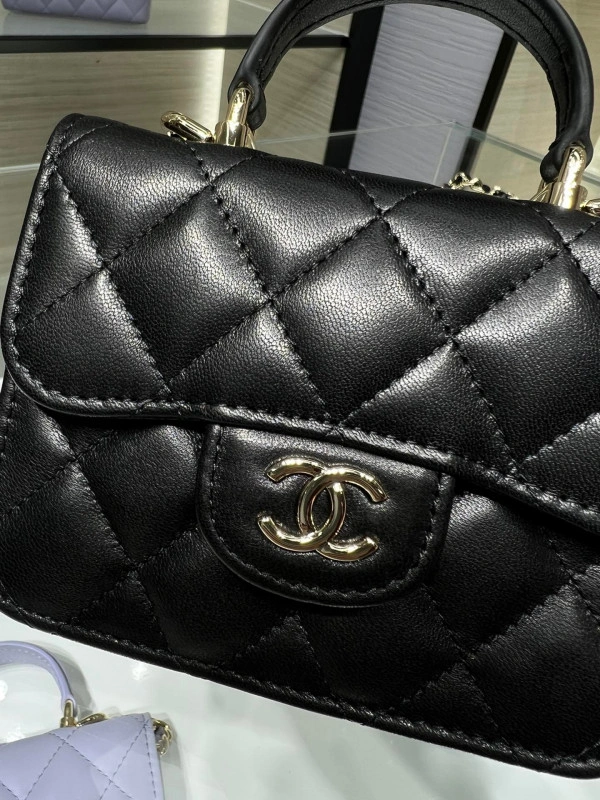 CHANEL FLAP COIN PURSE WITH CHAIN NewStyle 1321 - Image 7
