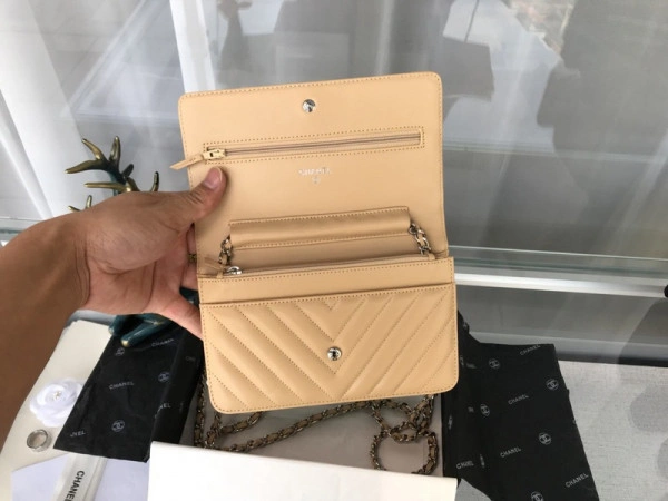 Popular CHANEL Flap Bag Lambskin With Gold Silver Hardware 844 - Image 4