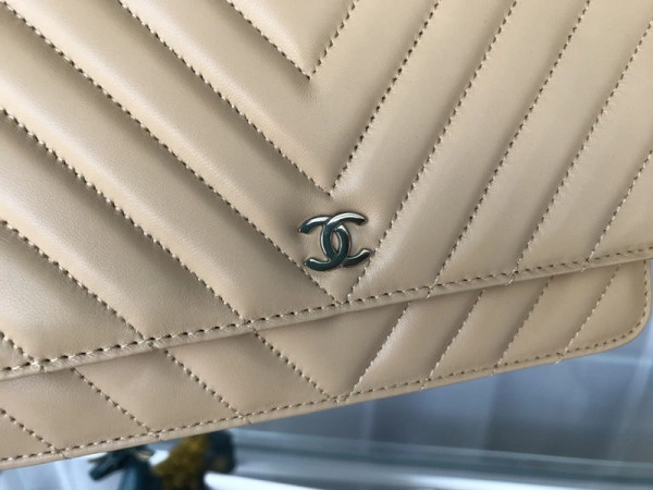 Popular CHANEL Flap Bag Lambskin With Gold Silver Hardware 844 - Image 8