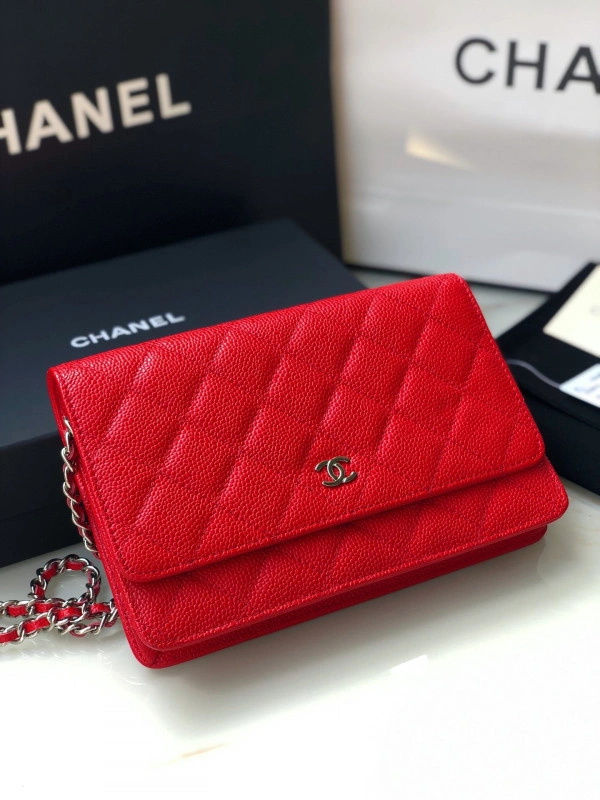 CHANEL CHAIN WALLET CAVIAR WITH SILVER HARDWARE BestValue 707 - Image 7