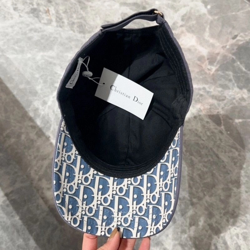 Dior Baseball Cap Dior Oblique Motif Cotton Grey - Image 3