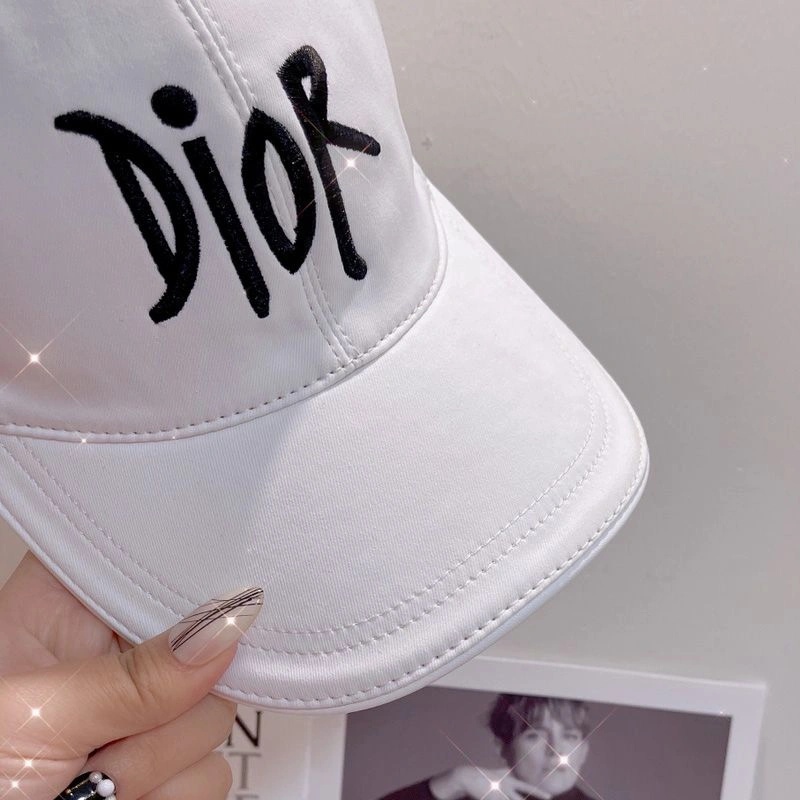 Dior Baseball Cap Shawn Logo Motif Cotton White - Image 3