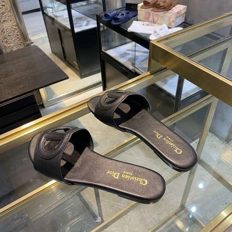 Dior D-Club Slides Women Calfskin Black - Image 4