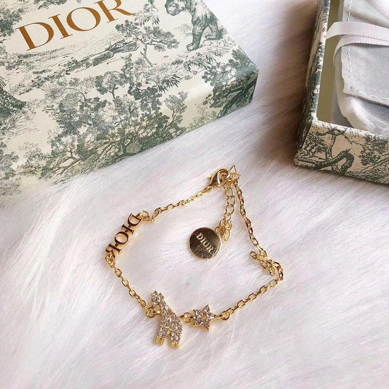 Diorevolution Bracelet Metal And White Crystals Little Deer Gold - Image 4