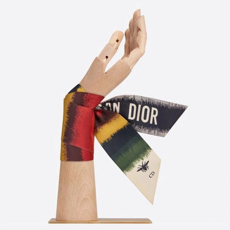 Dior Mitzah Twill D-Stripes Motif Silk Multicolor - Image 3
