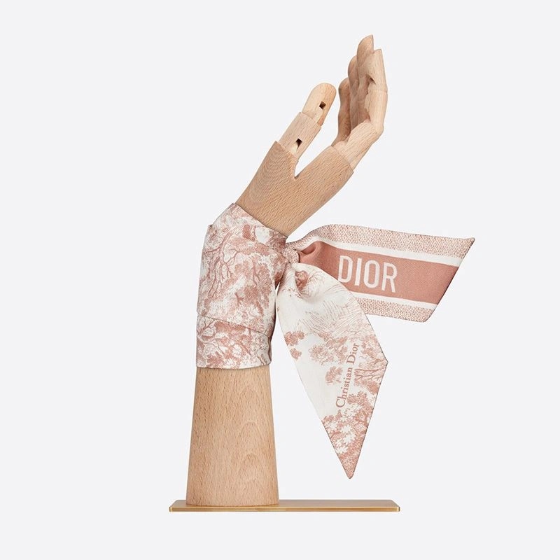 Dior Mitzah Twill Toile de Jouy Motif Silk Cherry - Image 4