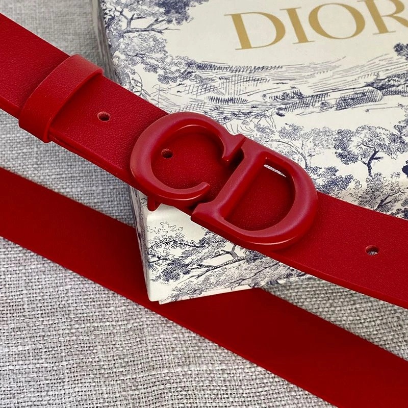 Dior Saddle Belt Matte Calfskin Red - Image 3