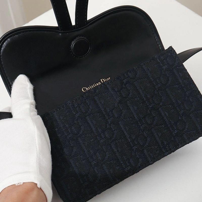 Dior Saddle Belt Pouch Oblique Motif Canvas Black - Image 4