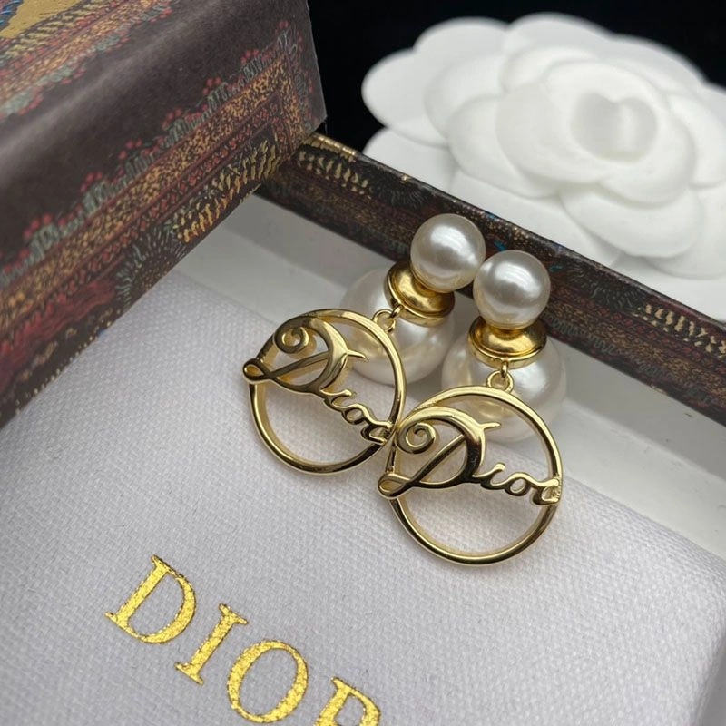 Dior Tribales Earrings Gold-Finish Metal And White Resin Pearls Gold - Image 3