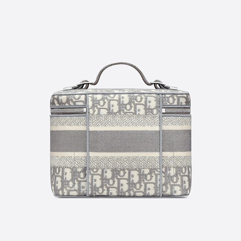 Medium DiorTravel Vanity Case Oblique Motif Canvas Grey - Image 3